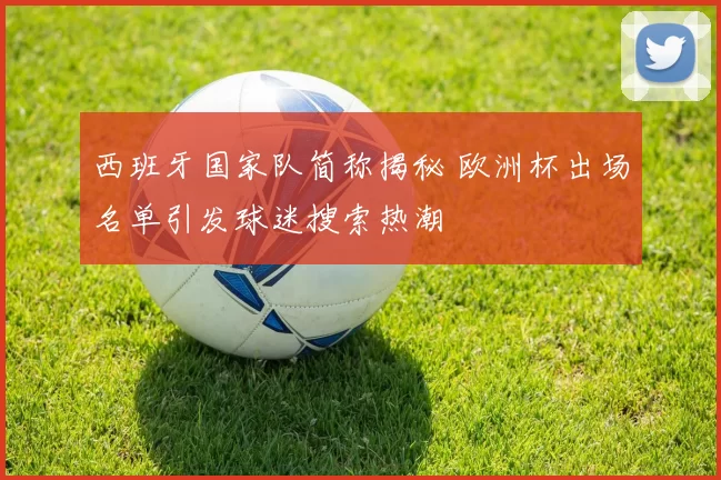 西班牙国家队简称揭秘 欧洲杯出场名单引发球迷搜索热潮